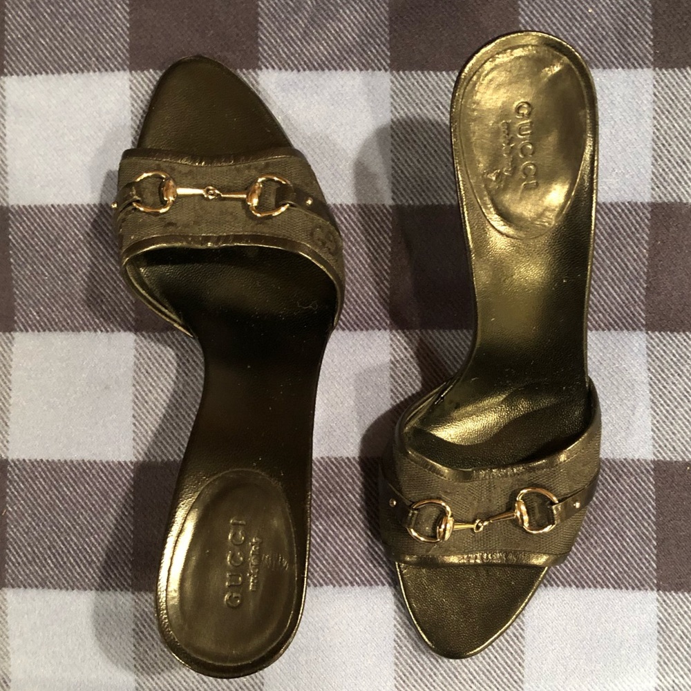 Gucci Black Horsebit Heel